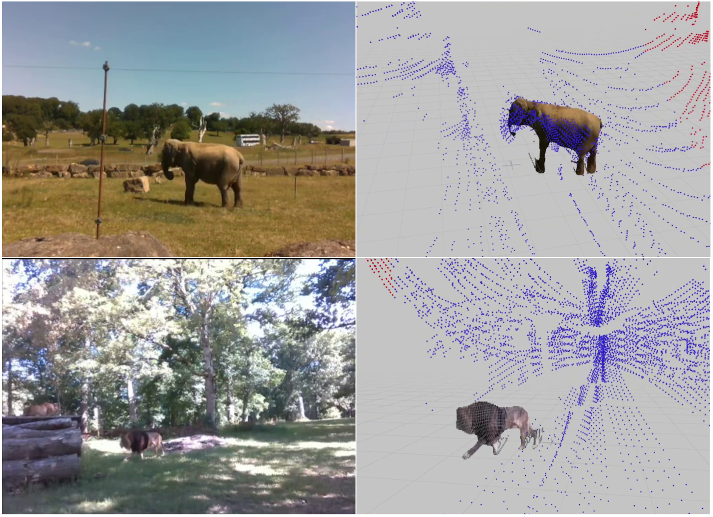 RGB and LiDAR colored point cloud overlay